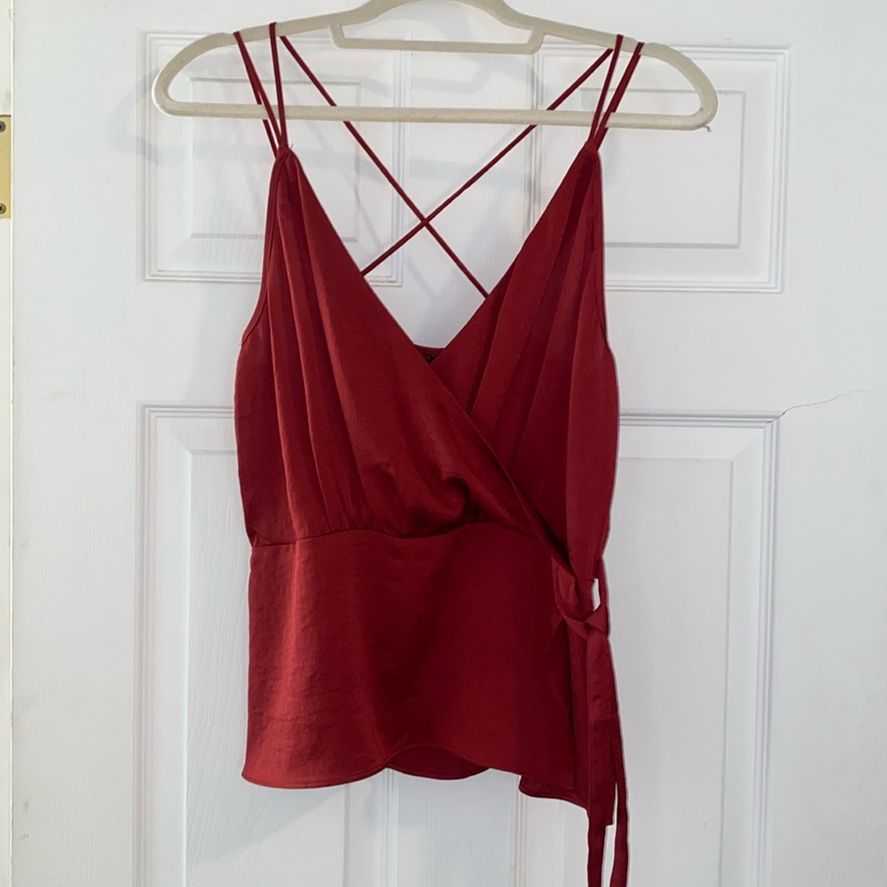 Express Brand! Red Fit & Flare Blouse. Size Medium. Brand New With Tags.